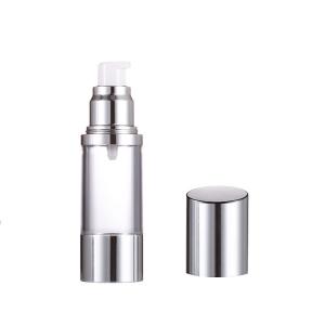 Silver aluminum airless glass bottle cream bottle from Chinese suppliers